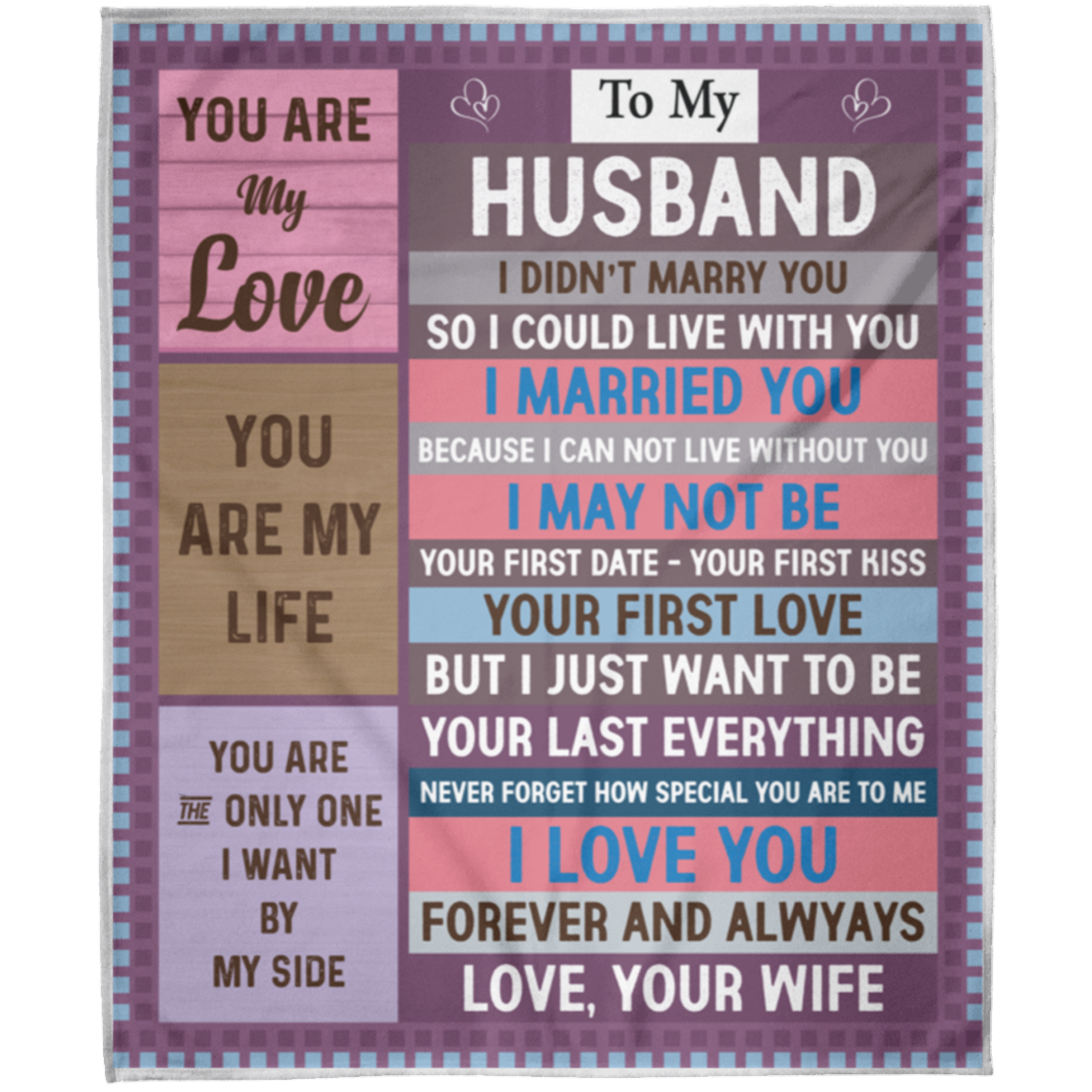 To My Husband | FLM Arctic Fleece Blanket 50x60